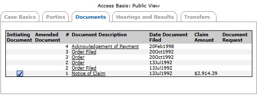 Small claims — sued by the Province