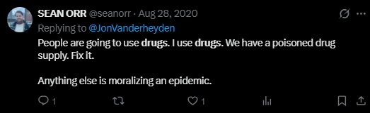Avid drug user