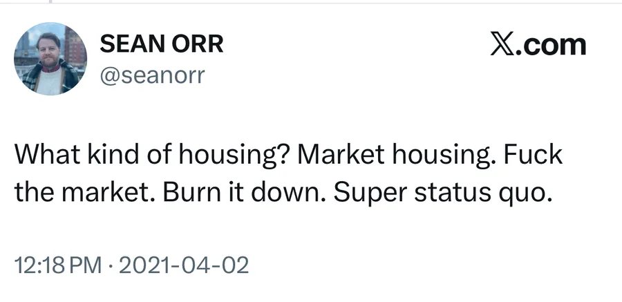 Burn down the housing market