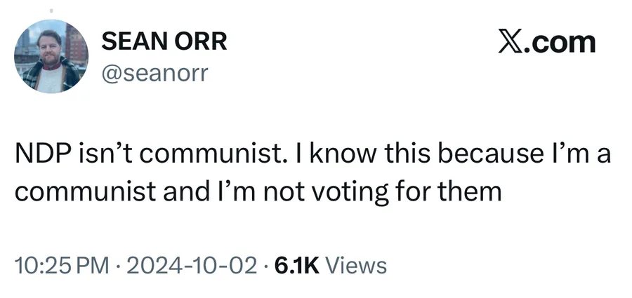 NDP isn’t communist