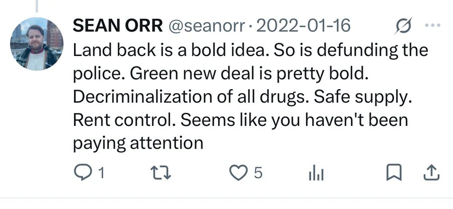 Land back, defund, decriminalize