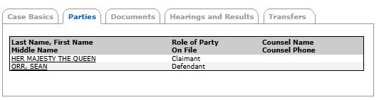 Small claims — sued by the Province