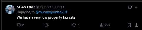 Property tax is low in Vancouver