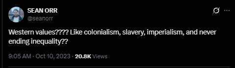 Slavery is a western value