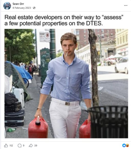 Suggests landlords commit arson