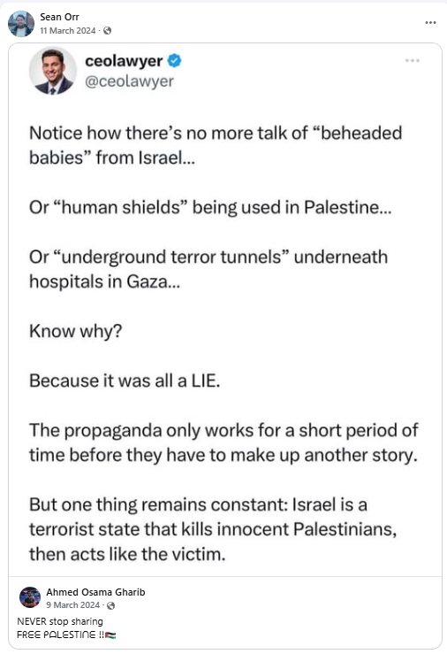 Israel lies about Palestine and dead babies
